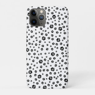 Paw Prints Dogs Black White iPhone 11 Pro Case