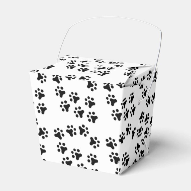 Paw Prints Favor Boxes (Front Side)