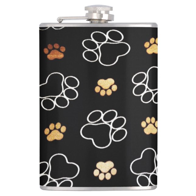 Paw Prints Flask (Front)