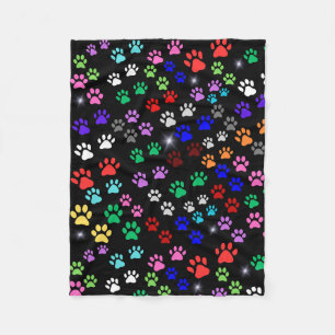 Paw Prints Fleece Blanket