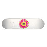 Paw Prints Flower Skateboard Deck