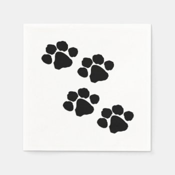 Paw Prints For Animal Lovers Napkins by bonfireanimals at Zazzle