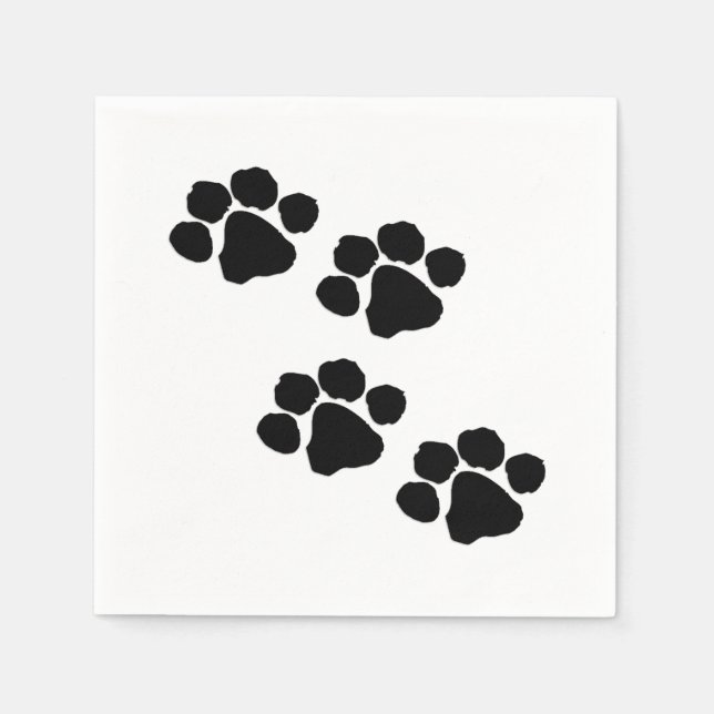 Paw Prints For Animal Lovers Napkins (Front)