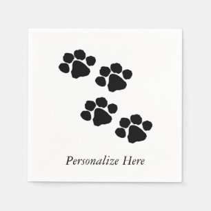 Paw Prints For Animal Lovers Paper Napkins