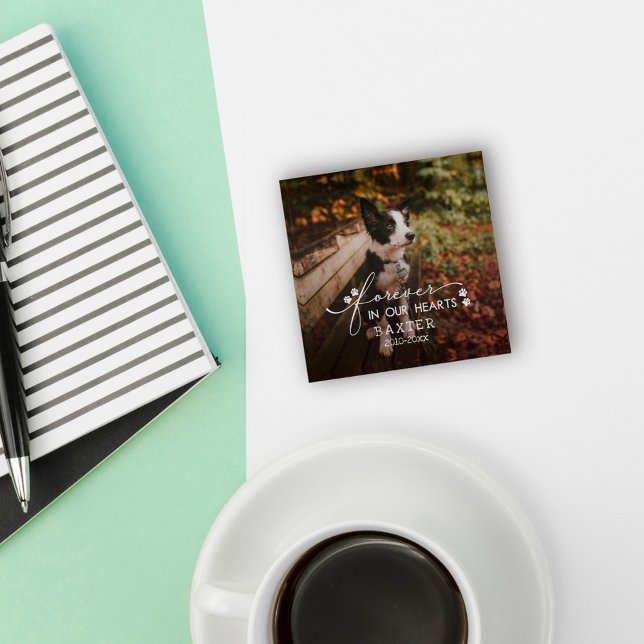 Paw Prints Forever In Our Hearts Pet Photo Paperweight (Creator Uploaded)