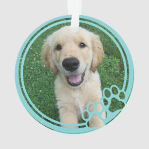 Paw Prints Frame Custom Pet Photo Ornament