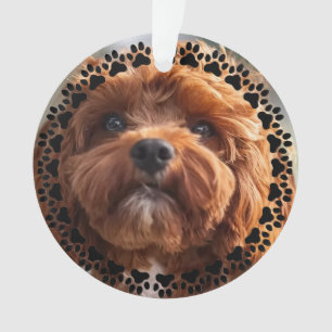 Paw Prints & Hearts Custom Pet Photo Ornament