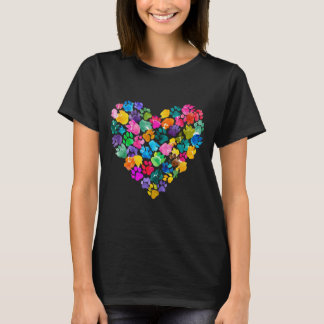 Paw Prints in Color: Bright & Fun Animal Design T-Shirt