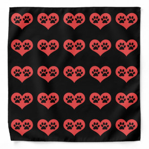 Paw Prints In My Heart by Shirley Taylor Bandana