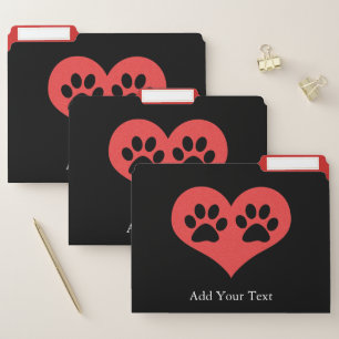 Paw Prints In My Heart by Shirley Taylor File Folder