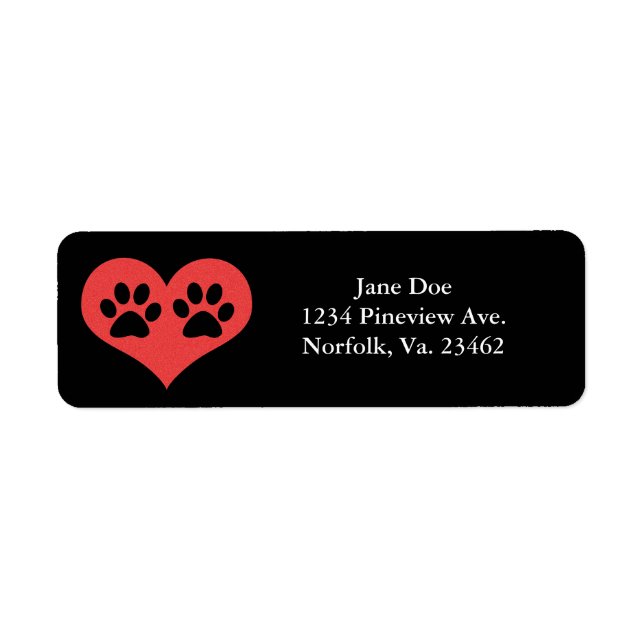 Paw Prints In My Heart by Shirley Taylor Label (Front)