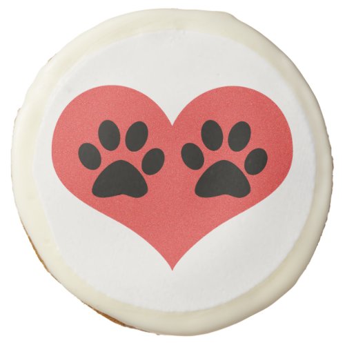 Paw Prints In My Heart by Shirley Taylor Sugar Cookie