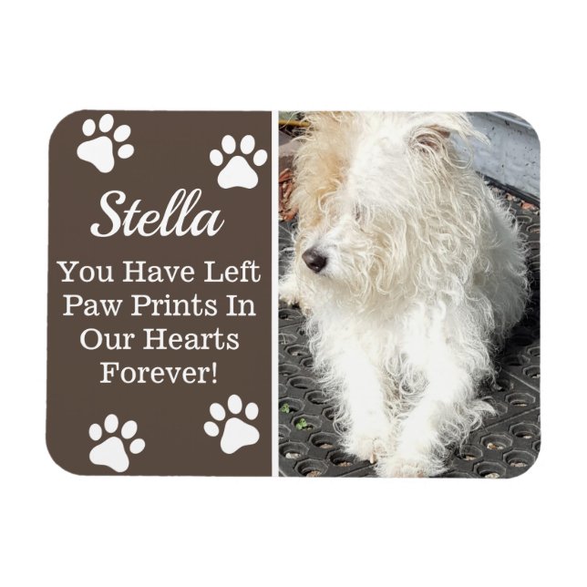 Paw Prints In Our Heart, Loss of Pet Magnet (Horizontal)
