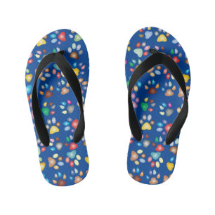 Paw Prints Kid's Flip Flops