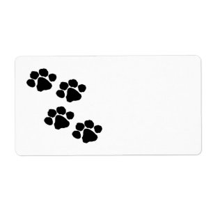 Paw Prints Label