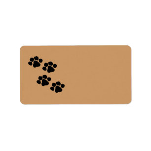 Paw Prints Label