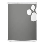 Paw Prints Lampshade - Gray Dog Paw Print (Left)