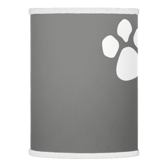 Paw Prints Lampshade - Gray Dog Paw Print (Left)