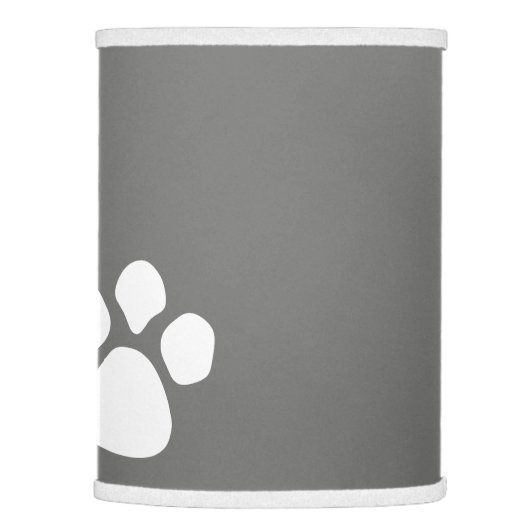 Paw Prints Lampshade - Gray Dog Paw Print (Right)