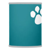 Paw Prints Lampshade - Teal Dog Paw Print (Left)
