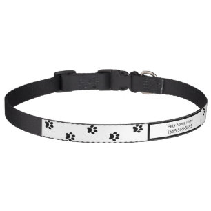 Paw Prints Large Personalized Pet Collar