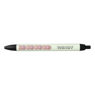 Paw prints light green Personalized name Pen