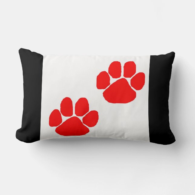 Paw Prints Lumbar Pillow (Front)
