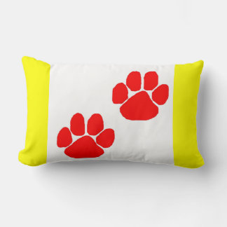 Paw Prints Lumbar Pillow