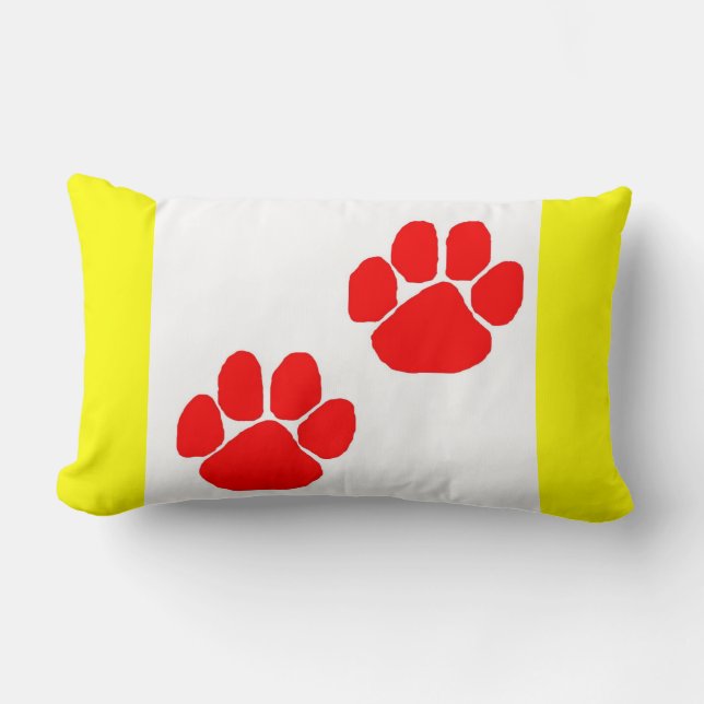 Paw Prints Lumbar Pillow (Front)