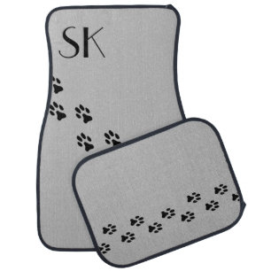 Paw Prints Monogram Car Floor Mats