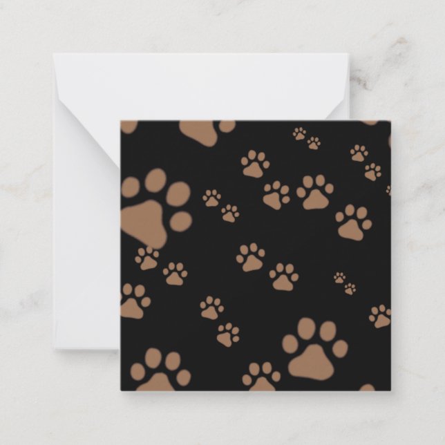 Paw Prints Note Card (Front)