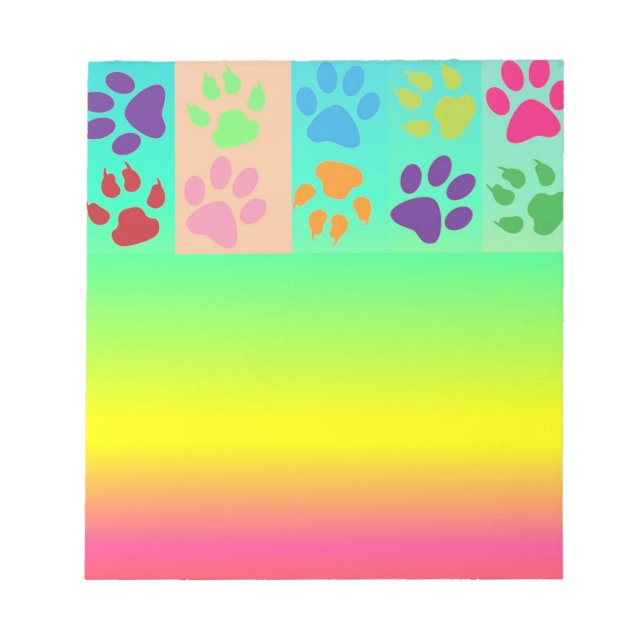 Paw Prints Notepad (Front)