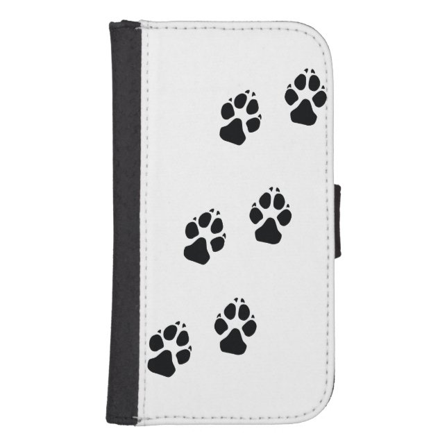 Paw prints of a dog samsung galaxy wallet case (Front)
