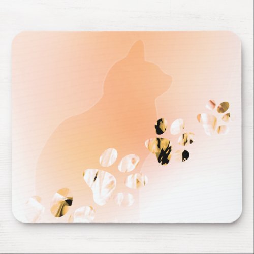 Paw Prints of Cat Dog Puppy for Pet Lovers Mouse Pad