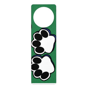 Paw Prints on Green Door Hanger