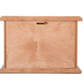 Paw Prints On My Heart Cherry Wood Pet Urn (Back)