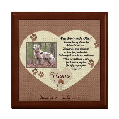 Paw Prints on My Heart _ Dog Memorial Gift Box