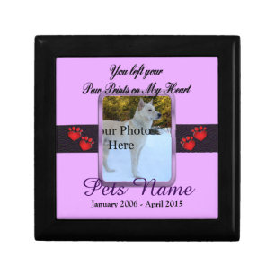 Paw Prints on My Heart - Dog or Cat Keepsake Box
