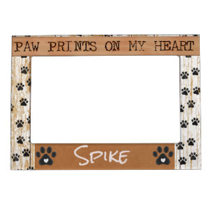 Paw Prints On My Heart Magnetic Frame