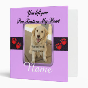 Paw Prints on My Heart - Mauve Binder