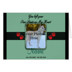 Paw Prints on My Heart - Mint Green Cards