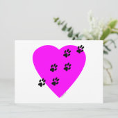 Paw Prints on my Heart - Pink (Standing Front)