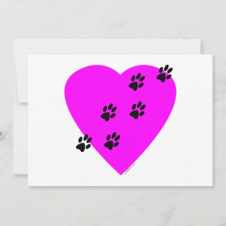 Paw Prints on my Heart - Pink