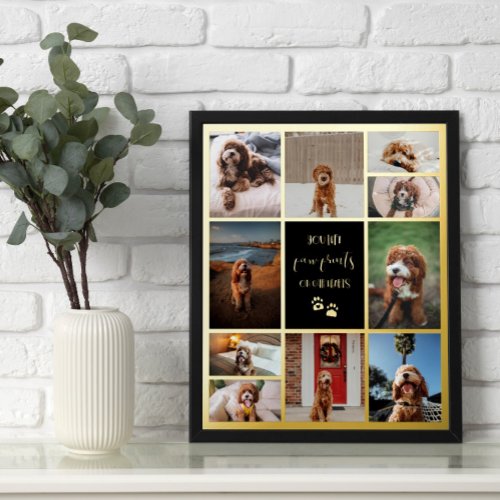 Paw Prints On Our Hearts Pet Memorial Collage