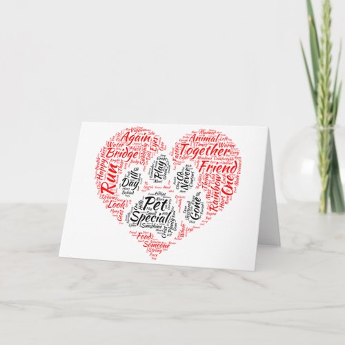 Paw Prints on Our Hearts Rainbow Bridge Card