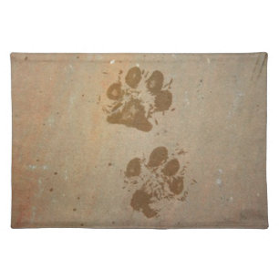 Paw Prints on Slate Placemat