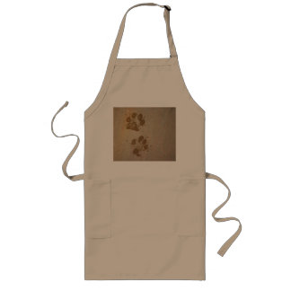Paw Prints on Stone Apron