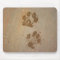 Paw Prints on Stone Mouse Pad
