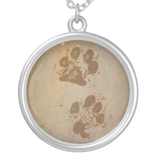 Paw Prints on Stone Necklace