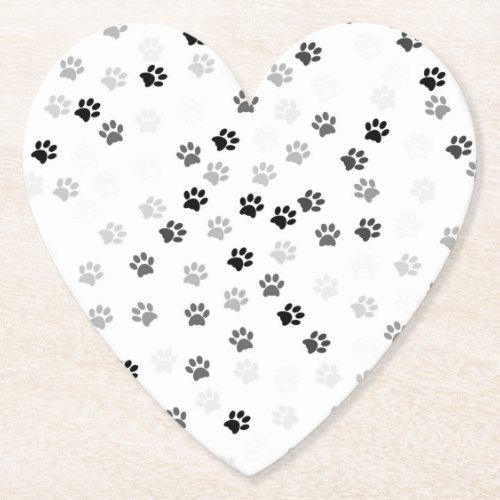 Paw Prints Paper Coasters for Dog Lovers